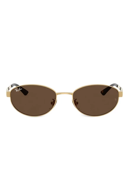 Солнцезащитные очки Ray Ban овальные, золотистые