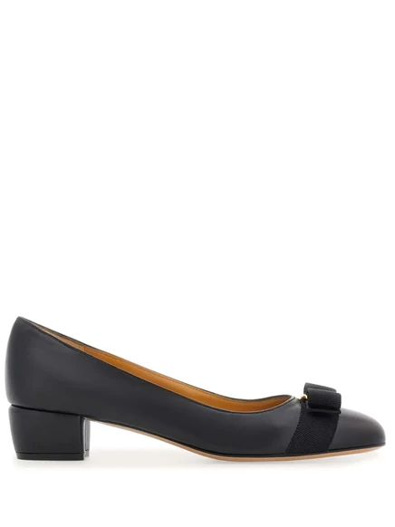 Кожаные туфли-лодочки Ferragamo Vara 30 мм black