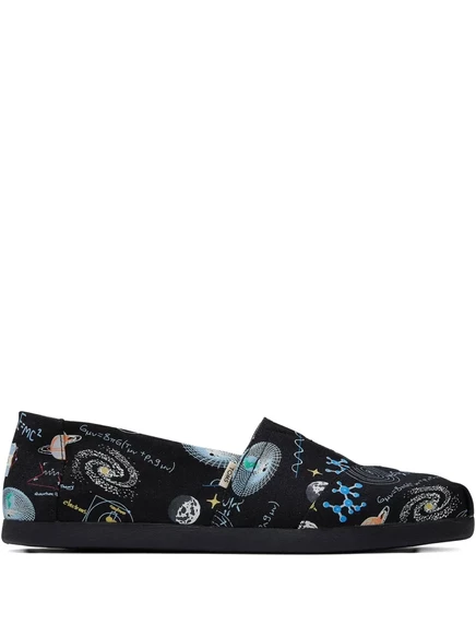Мужские слипоны TOMS Alpargata с принтом, черные