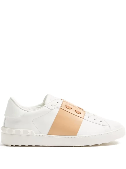 Мужские кроссовки Valentino Open с заклепками, белые