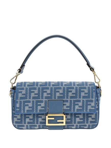 Сумка через плечо из багета FENDI среднего размера blue