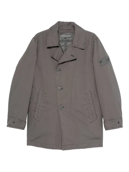Мужское пальто Stone Island с нашивкой Compass, серое