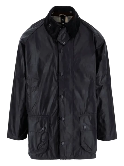 Мужское пальто Barbour с вельветовым воротником, синее