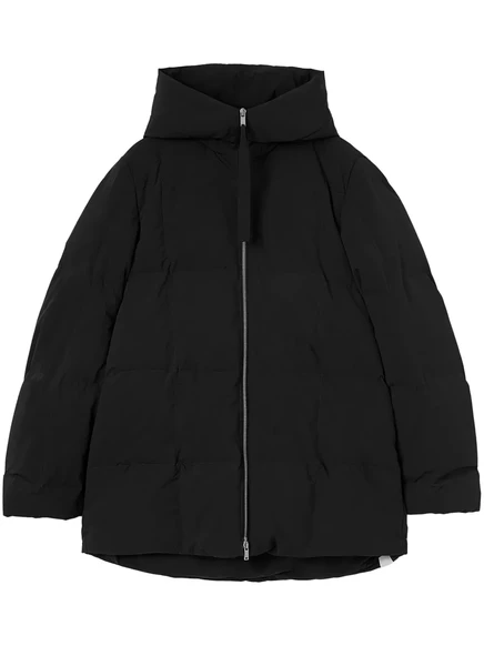 Женская стеганая пуховая куртка Jil Sander, черная