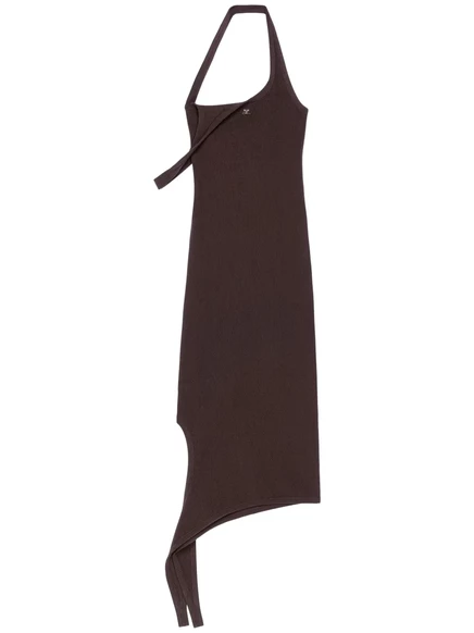 Женское платье Courrèges Undressed, коричневое