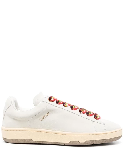 Замшевые кроссовки Lanvin Lite Curb white