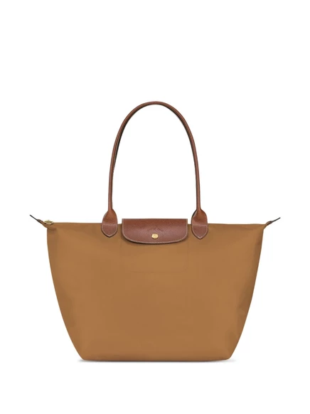 Оригинальная сумка-тотализатор Longchamp Large Le Pliage brown