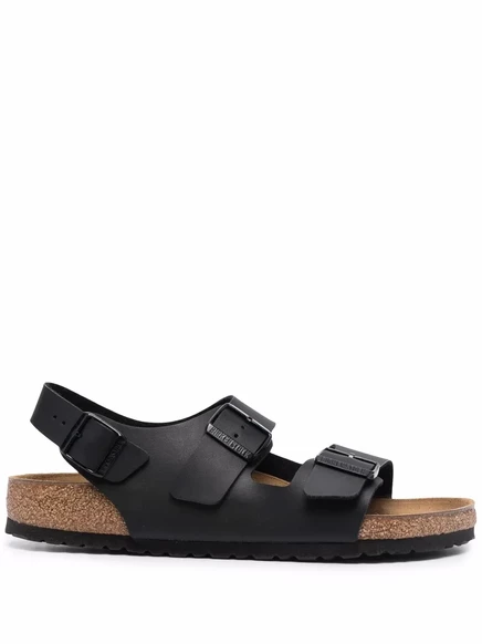 Мужские сандалии Birkenstock Milano кожаные, черные