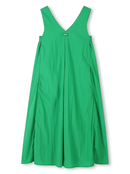 Платье миди с аппликацией из логотипа Dkny Kids green