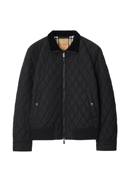 Мужская бомбер-куртка Burberry стеганая из нейлона, черная