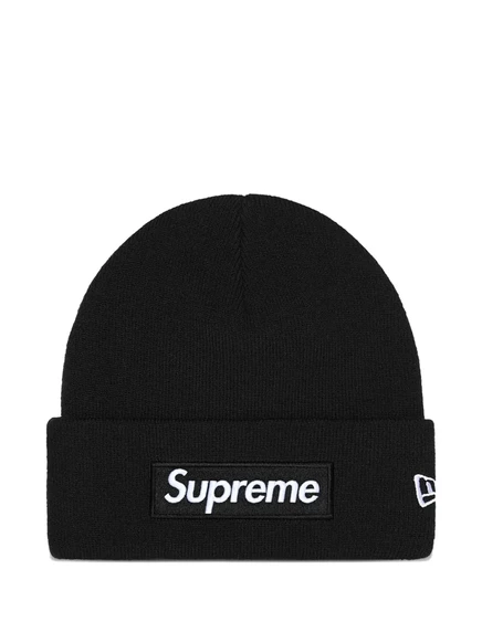 Мужская шапка Supreme x New Era Box logo, черная