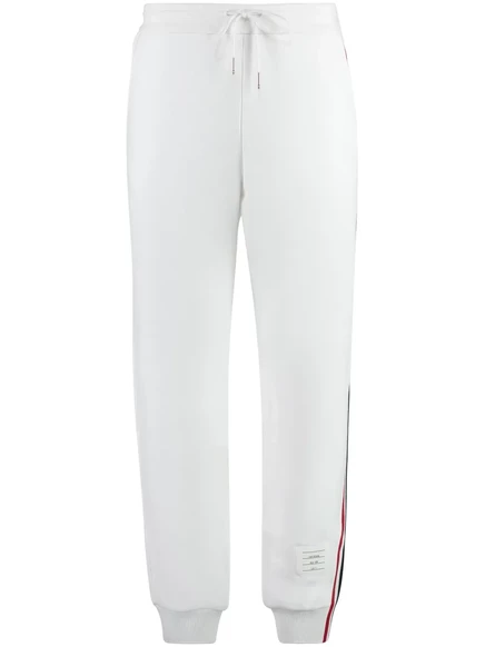 Мужские спортивные брюки Thom Browne с RWB-полосой, белые