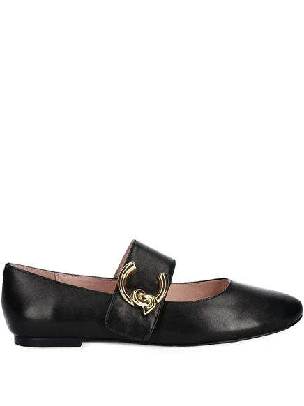 Кожаные балетные туфли Coccinelle black
