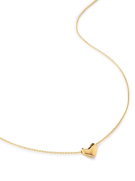 Женское ожерелье Monica Vinader с сердечком, позолоченное