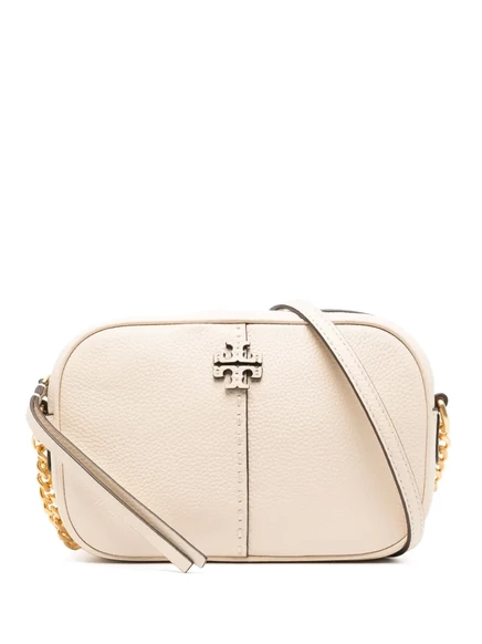 Кожаная сумка для фотоаппарата Tory Burch McGraw neutrals