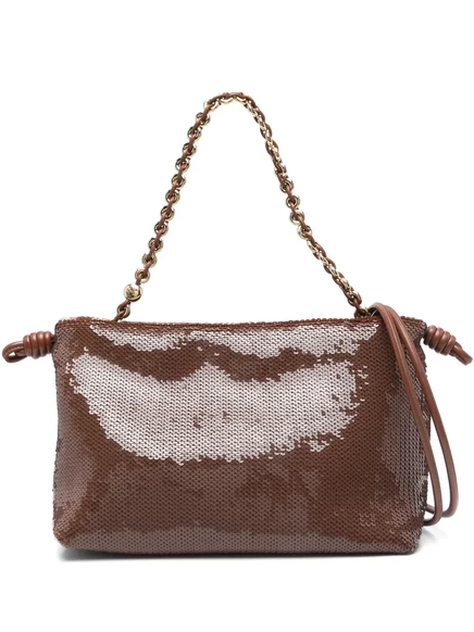 Женская сумка Loewe Flamenco на плечо, коричневая