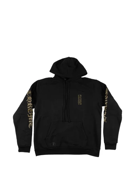 Мужское худи Chrome Hearts Vertical Logo, черное