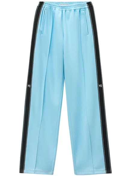 Спортивные брюки в полоску с логотипом Alexander Wang blue