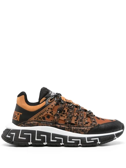 Кроссовки Versace Trigreca с принтом brown