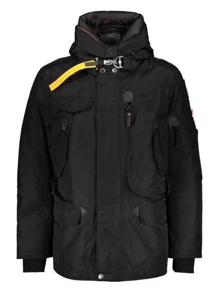 Мужской пуховик Parajumpers с капюшоном, утиный пух, черный