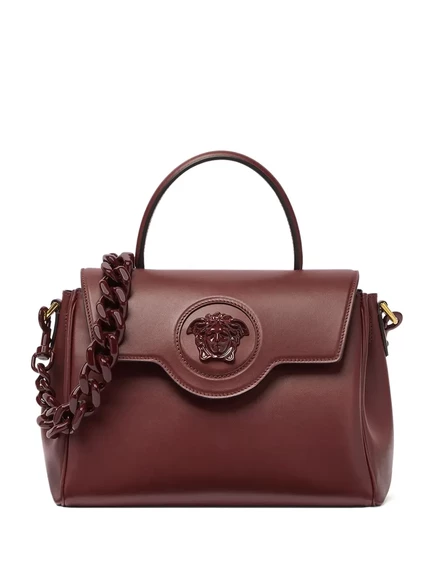 Женская сумка-тоут Versace La Medusa из кожи, темно-красная
