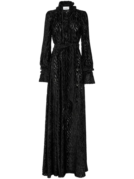 Шифоновое платье Philipp Plein с цыганским эффектом деграде black