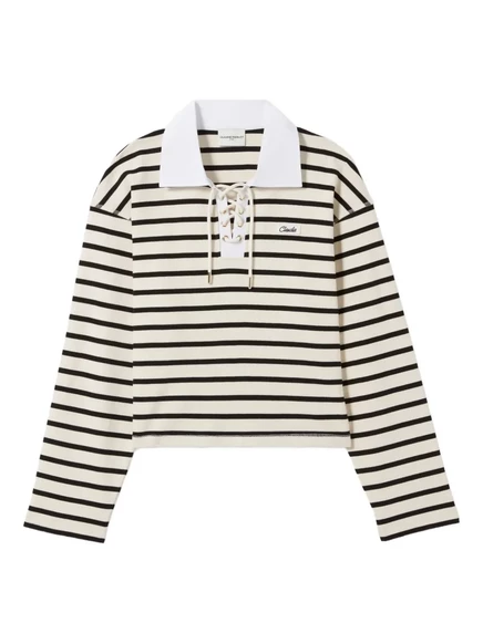 Женская футболка Claudie Pierlot в полоску, айвори