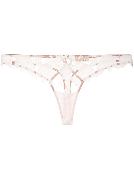 Женские трусы-стринги Fleur du Mal Lily кружевные, белые