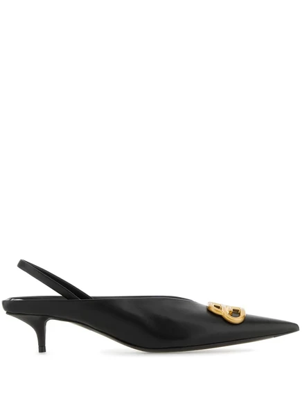 Кожаные туфли-лодочки Balenciaga Square Knife 40 мм black