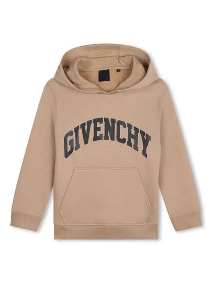 Толстовка из джерси с логотипом Givenchy Kids neutrals