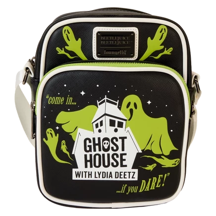 Сумка через плечо Loungefly Beetlejuice Ghost House светящаяся
