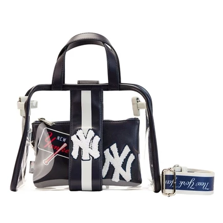 Сумка через плечо Loungefly MLB NY Yankees прозрачная с косметичкой
