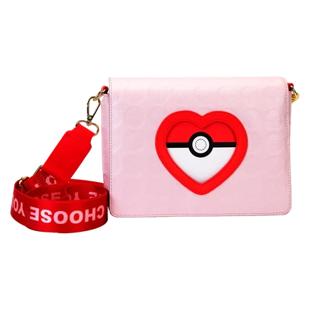 Сумка через плечо Loungefly Pokémon I Choose You, розовая