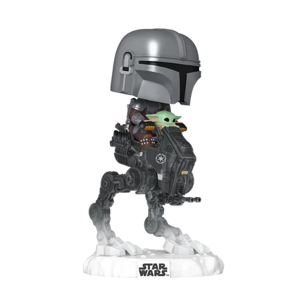 Фигурка Funko Pop! Rides The Mandalorian с Grogu в AT-RT