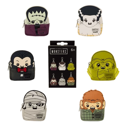 Брелок-рюкзачок Loungefly Universal Monsters, случайный дизайн