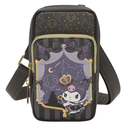 Сумка через плечо для мобильного телефона Loungefly Sanrio Kuromi, посвященная 20-летию компании, с мешочком для монет