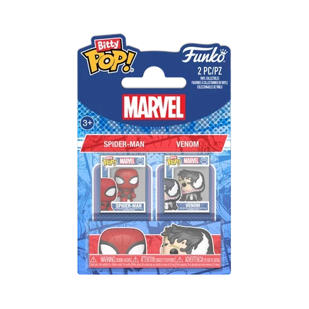 Фигурки Funko Bitty Pop Человек-паук и Веном, 2 шт.