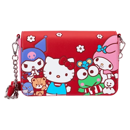 Сумка кроссбоди Loungefly Hello Kitty, розово-красная