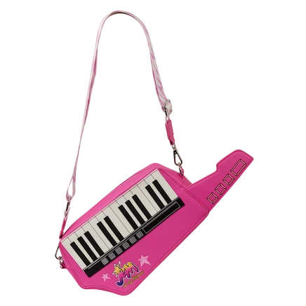 Loungefly Jem и сумка Keytar Glow Crossbody с голограммами, выполненная в виде светящейся сумки через плечо