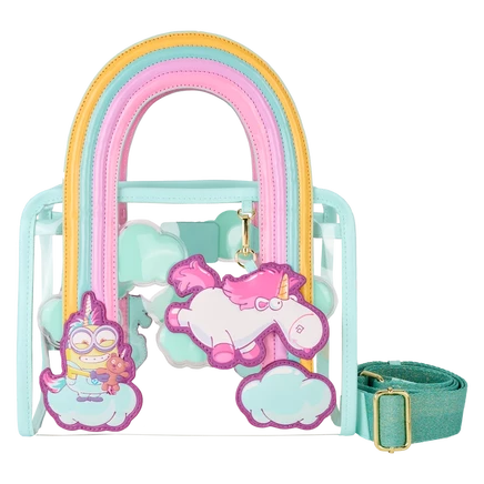 Сумка-тоут Loungefly Minions Fluffy Unicorn мини, прозрачная