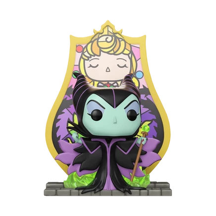 Виниловая фигурка Funko Pop! Deluxe Малефисента с витражной подставкой «Аврора»