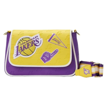 Сумка через плечо Loungefly Los Angeles Lakers с нашивками