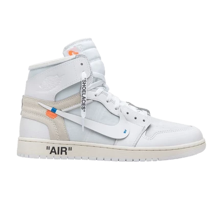 Кроссовки Off-White x Air Jordan 1 Retro High OG 2018, белые