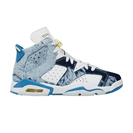 Детские кроссовки Air Jordan 6 Retro GS «Washed Denim 2022», синие