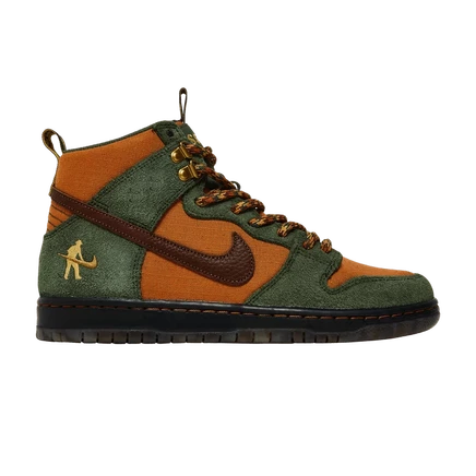 Кроссовки Nike x Pass~Port Dunk High «Workboot», зеленые