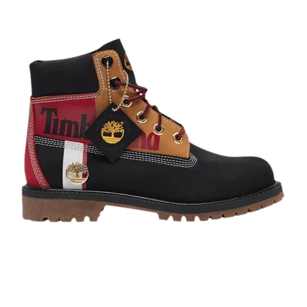 Детские ботинки Timberland 6-дюймовые водонепроницаемые с логотипом, черные