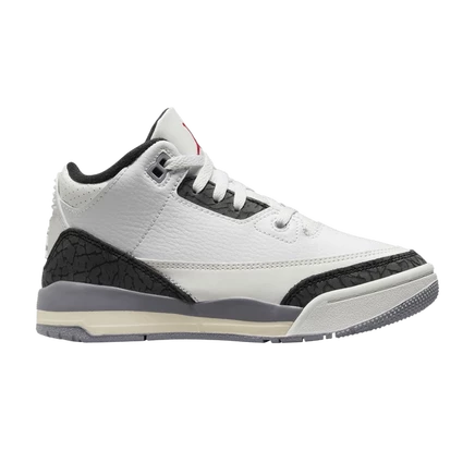 Детские кроссовки Air Jordan 3 Retro Cement Grey, белые