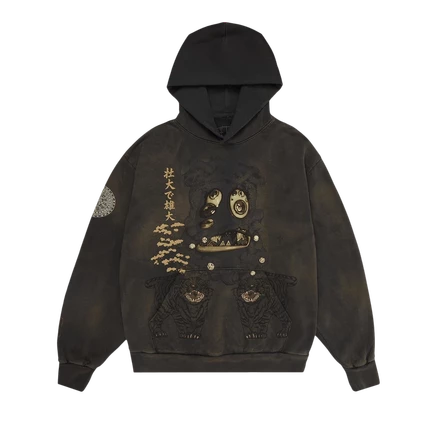 Худи Cactus Jack x Takashi Murakami Hollow, коричневая