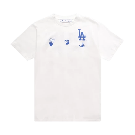 Футболка Off-White x MLB Los Angeles Dodgers, кремовая