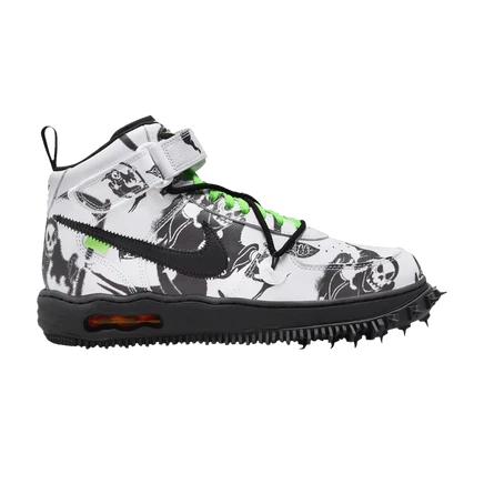 Кроссовки Nike Off-White x Air Force 1 Mid SP Grim Reaper, белые